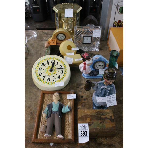 Small Mantle Clocks 4, Anniversary Clock, Decanter, Décor