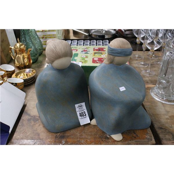 Plaster Figural Busts Signed Jack Black - 2