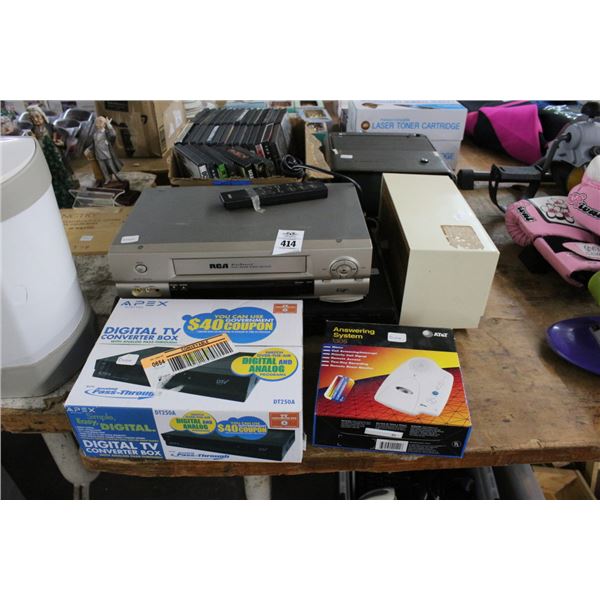 DVD/VHS  Players, TV Converter Box, Answering System, Asst. DVD Movies