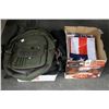 Image 1 : Box of American Flags, 3 Backpacks
