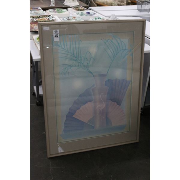 Framed Flamingo Palm Wall Art - 24"  X  36"