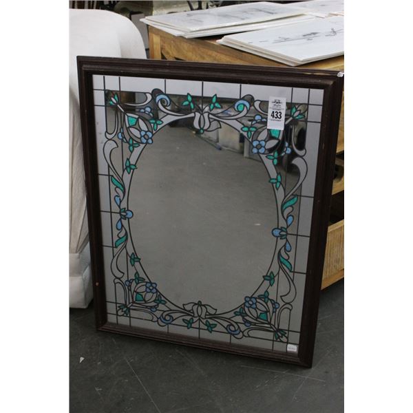 Leaded Glass Style Mirror - No Shipping
