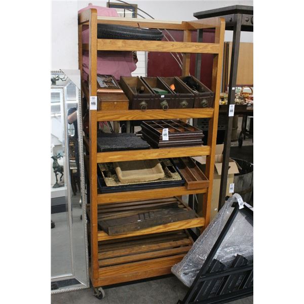 Tiger Oak Rolling Display