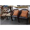 Image 1 : Cherry Spindleback Padded Side Chairs - Pair