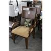 Image 2 : Mahogany Padded Armchairs - Pair