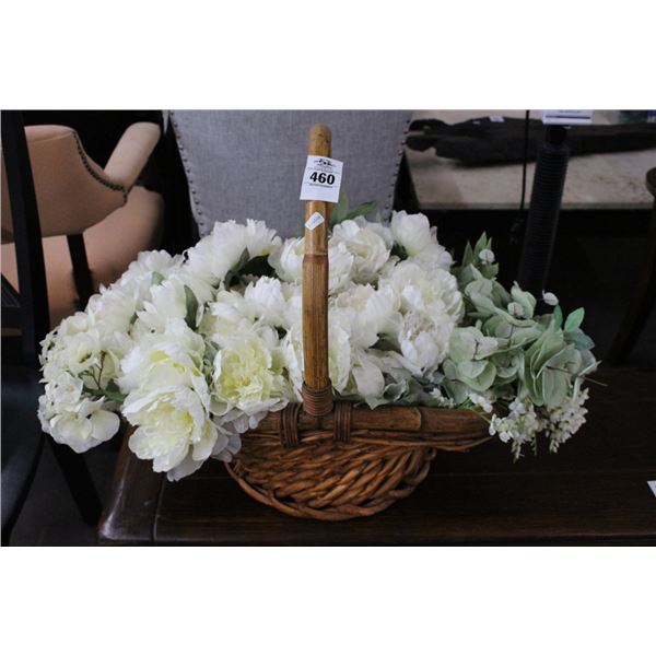 Basket w/Silk Flowers