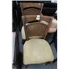 Image 2 : Queen Anne Padded Chairs - Some Damage - Pair