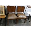 Image 1 : Mahogany Padded Side Chairs - Pair
