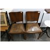 Image 2 : Mahogany Padded Side Chairs - Pair