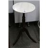 Image 1 : Mahogany Bombay Marble Top Round Pedestal Table