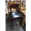 Image 2 : Reclaimed Wood Bar Stools Pair, Dining Chairs - Pair