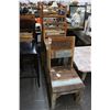 Image 3 : Reclaimed Wood Bar Stools Pair, Dining Chairs - Pair