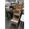 Image 4 : Reclaimed Wood Bar Stools Pair, Dining Chairs - Pair