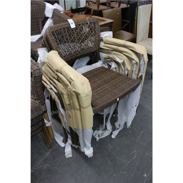 7-Wicker Armchairs - 7 X $