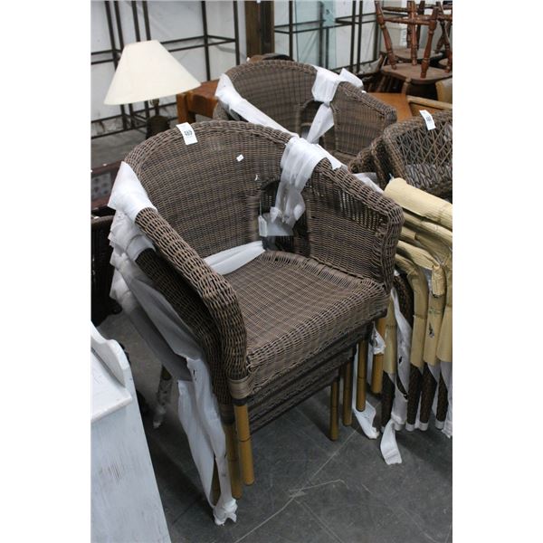 8-Wicker Armchairs - 8 X $