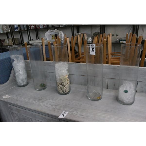 Glass Cylinder Candles - 5