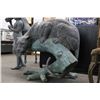 Image 2 : Bronze  40"  X  36"  Leopard On Tree Branch Statuary