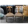 Image 1 : Ornamental Iron Base Padded Chairs - Pair