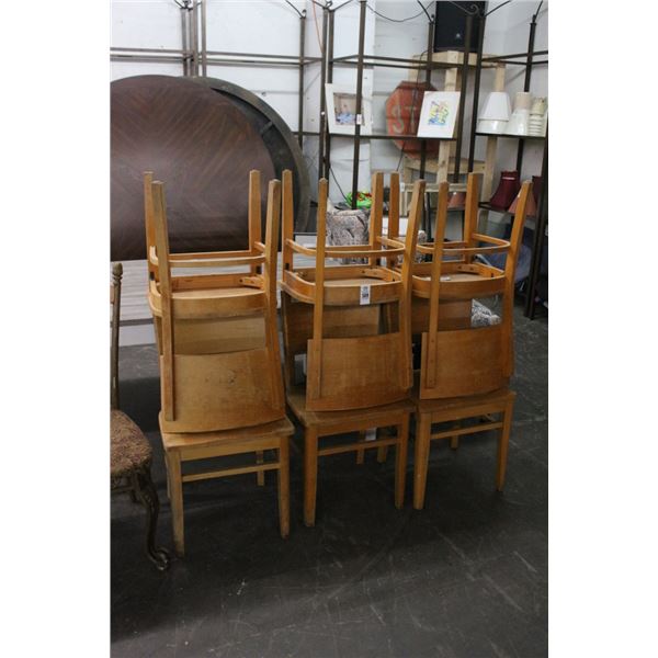 Light Oak Chairs - Set of 6