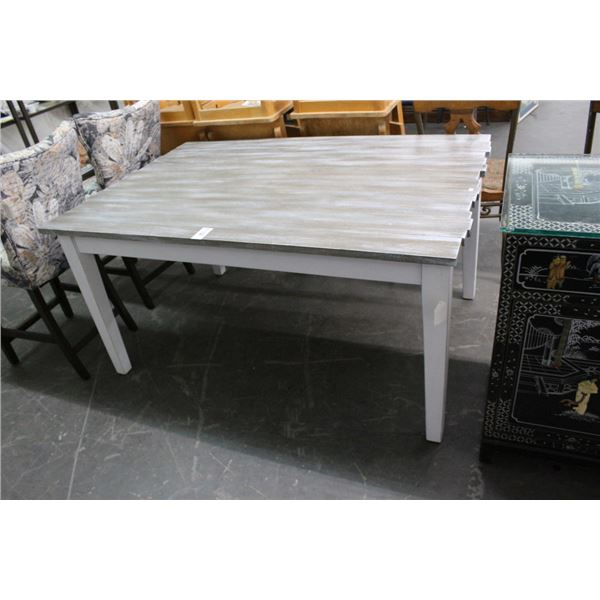 New Picked Fence Dining Table Grey/White