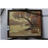 Image 1 : Framed Oil On Board River Scene Signed Pianta