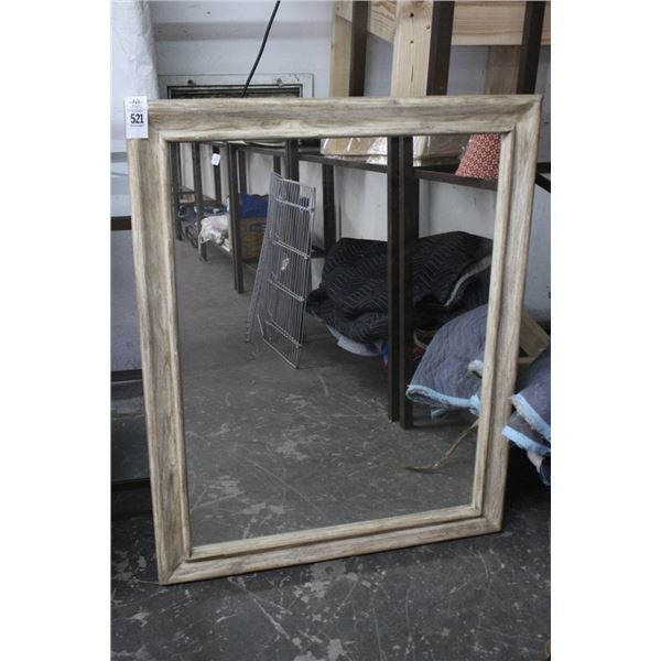 Large Raw Wood Framed Mirror - No Shipping
