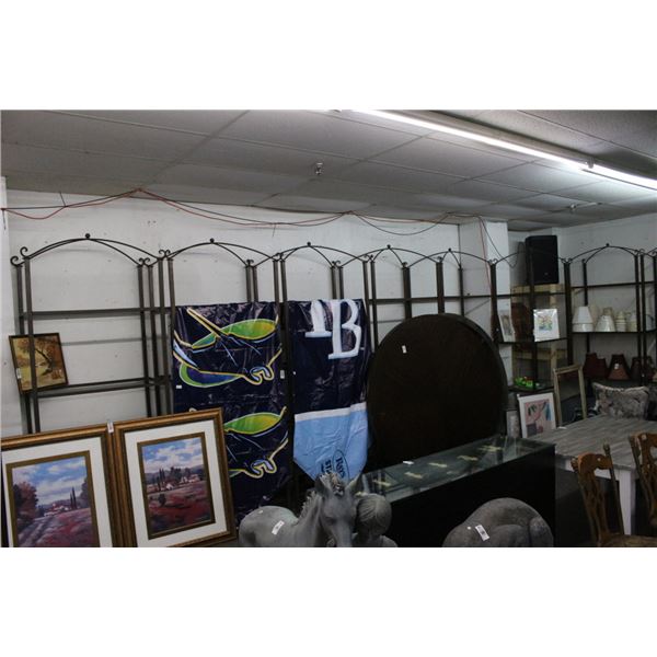 18-Metal  9.5'  4 Shelf Merchandising Rack - Missing Some Glass - 18 X $