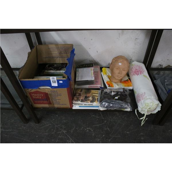 Asst. Books, Plaster Bust