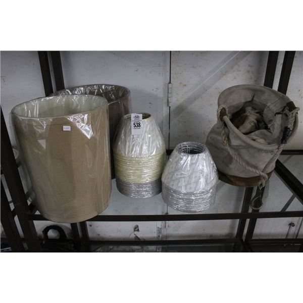Asst. Lamp Shades, Satchel