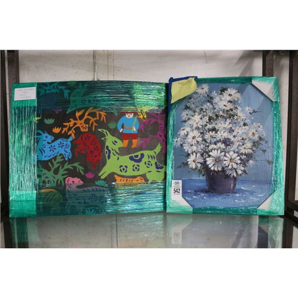 Jack Buckley Floral/China Wall Art - 2 Unframed