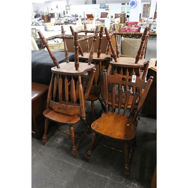 Mahogany Spindleback Dining Chairs - 7