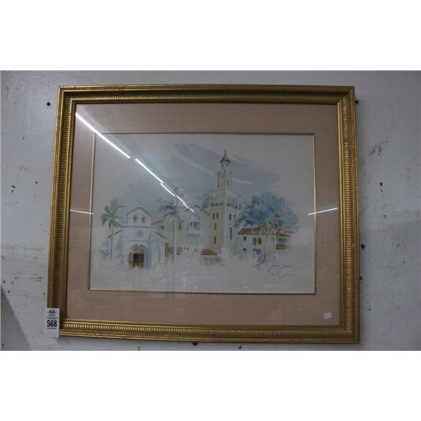 Vinoy Country Club Wall Art Artist Signed - 20"  X  24"