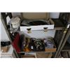 Image 1 : Slippers, Leather Shorts, Hat, Purses, Fashion Jewelry - 2 Shelves
