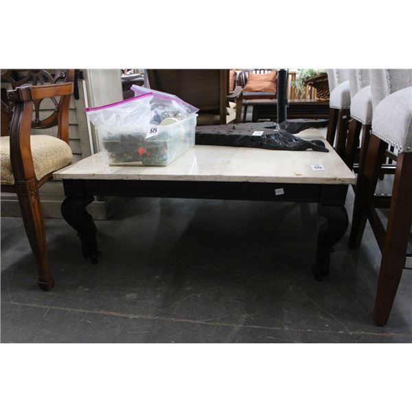 Black Queen Anne Marble Coffee Table
