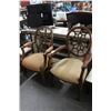 Image 1 : Mahogany w/Cloth Padded Armchairs - 2