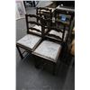 Image 1 : Antique Mahogany Ladderback Chairs - 4