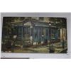 Image 1 : Large Unframed Oil On Canvas Stree Scene - 30"  X  60"