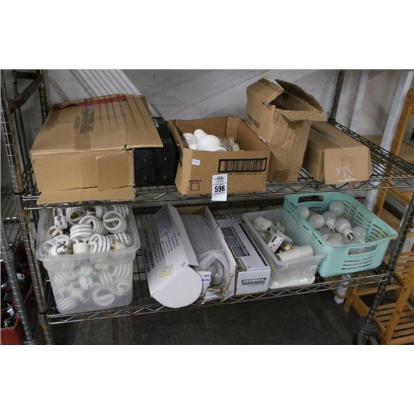 Furniture Feet, Light Bulbs, Finials - 2 Shelves