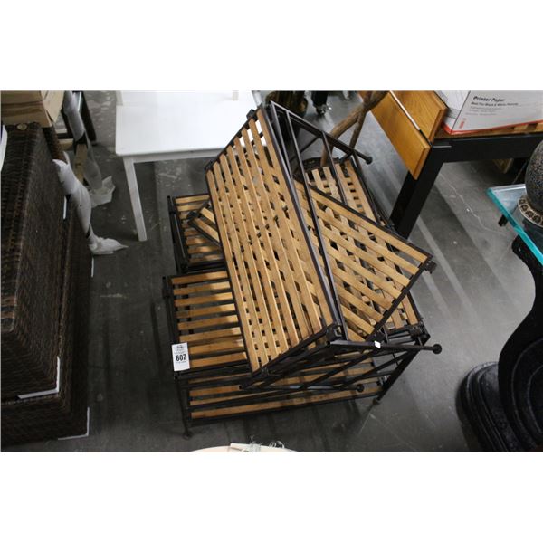 Metal w/Wood Shelves Displays - 3