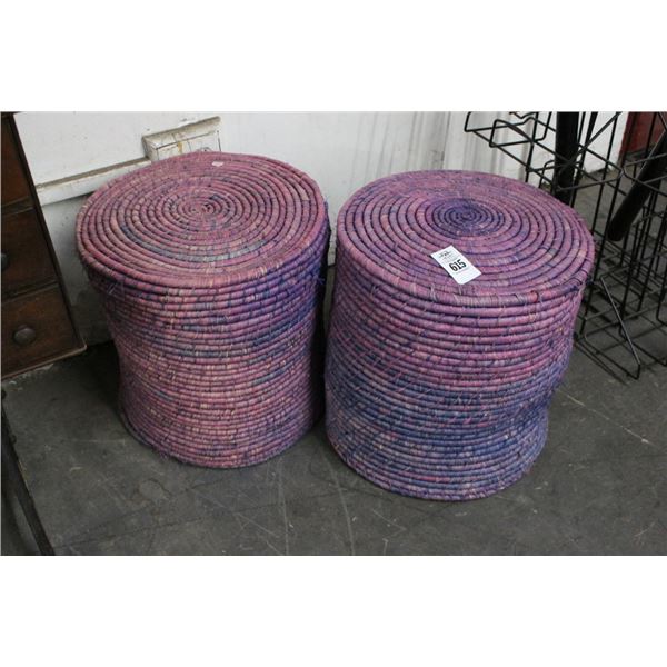Woven Ottomans - 2
