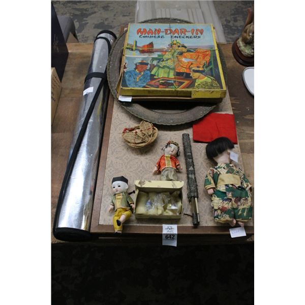 Oriental Dolls, Checkers, Privacy Screen, Sun Shade