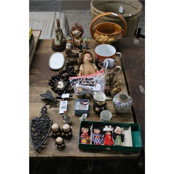 Roseville Basket, Vintage/Oriental Dolls, Cast Fly, Hummel Figurines, Décor