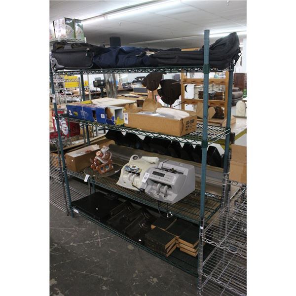 Coated Green Metro 4 Shelf Rack