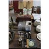 Image 1 : Vintage Hand Planes, Flint Lighters, Oriental Cabinet Lamps, Plexi Glass Stands w/Finials