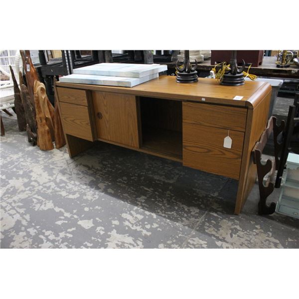 Oak Credenza