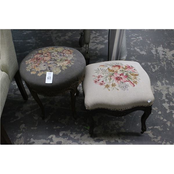 Needlepoint Footstools - 2