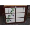 Image 1 : Grape Floral Painted Window Style Glass Hanging Shadowbox