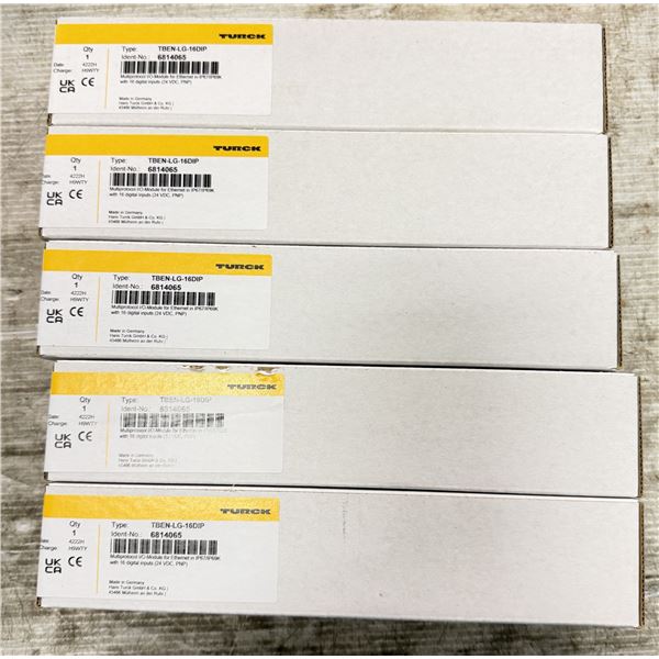 (5) Turck #TBEN-LG-16DIP Multiprotocol I/O Modules for Ethernet