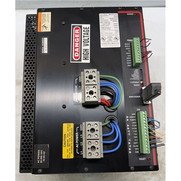 MTS Custom Servo Motors #MPA-80-231C Spindle Drive 80-260VAC, Single/3 Phase