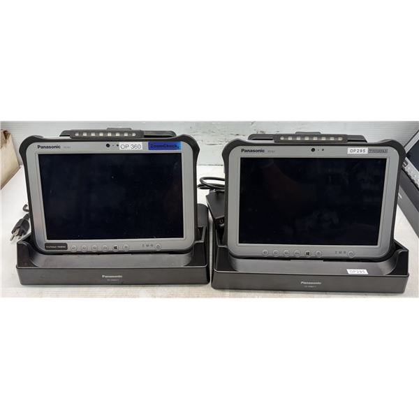 (2) Panasonic #FZ-G1 Touch Pads w/#FZ-VEBG11 Cradle Stations & Power Cords